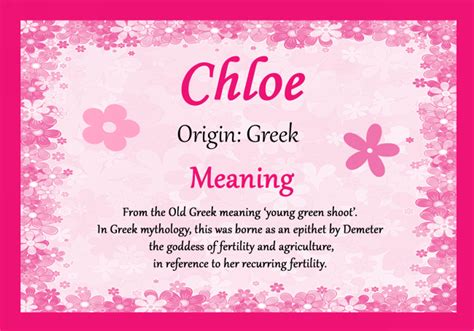 meaning of chloe girl name